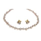 Miriam Haskell Signed Beaded Necklace & Earrings