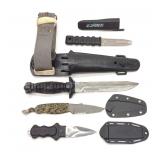 4 Dive & Tactical Knives (Soviet Russian, Etc.)