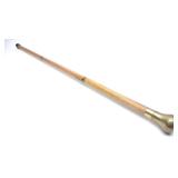 35" Brass Handle Gadget Cane w/ Hidden Glass Vile