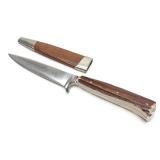 J.A. Henckels Stag Handle Skinning Knife & Sheath