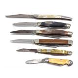 6 Vintage Pocket Knives (Buck, Schrade, Bear MGC)