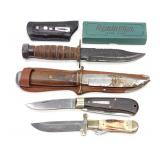 4 Hunting Knives (Remington, Parker & Son Etc...)