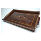 Art Deco Inlaid Wood & Bakelite Serving Tray