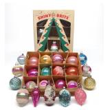 24 Vintage Figural Glass Christmas Ornaments
