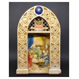 Vintage Chalk Ware Nativity Christmas Scene