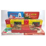7 Vintage Boxed Bubble Light Christmas Decorations