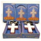 (5) Vintage Christmas Paramount Cross Lights