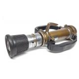 Vintage Akron PDQ Imperial Brass Fire Nozzle