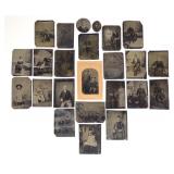 24 Antique Tin Type Portraits