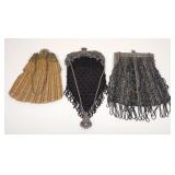 3 Antique Art Nouveau & Art Deco Beaded Purses