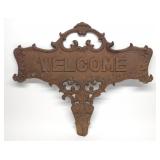 Cast Iron Welcome Yard Stake Sign / Plaque