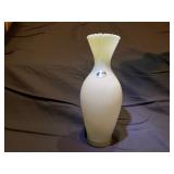 White Lavorazione Arte Murano decorative vase; made in italy