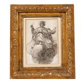 LOT 34 | (ATTRIB) FRANCISCO (EL MOZZO) HERRERA THE YOUNGER | A saint writing among clouds Pen and in