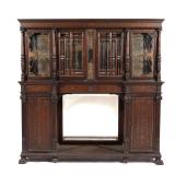 LOT 73 | HERTS BROTHERS INLAID ROSEWOOD CABINET, CA 1878 | Having projecting cornice molding, over d