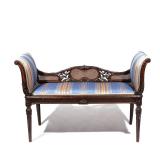 LOT 149 | LOUIS XVI CARVED OAK WINDOW BENCH | Late 18th / early 19th century, with carved and caned 