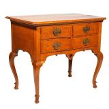 LOT 154 | QUEEN ANNE CARVED CURLY MAPLE LOW BOY | Pennsylvania or New Jersey, 1740-60, with molded, 