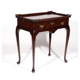 LOT 166 | AMERICAN CHIPPENDALE MAHOGANY TRAY TOP TABLE | 18th century, having a single full-width dr