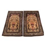 LOT 177 | PAIR KERMAN "TREE OF LIFE" RUGS | Circa 1930 h. 51-1/2 w. 83 in. (each)