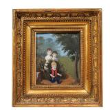 LOT 257 | GIAMBATTISTA GIGOLA (ITALIAN, 1767-1841) | Three children in landscape Mixed media on ivor