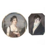 LOT 265 | (2PC) CONTINENTAL SCHOOL PORTRAIT MINIATURES | 19th century, including a portrait of a you
