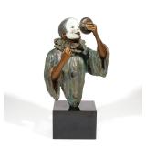 LOT 299 | PEGGY MACH (AMERICAN, 20TH/21ST CENTURY) | Clown putting on makeup Bronze Ed. 89/150, sign