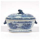 LOT 334 | CHINESE EXPORT BLUE & WHITE COVERED TUREEN | With boar