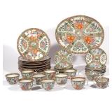 LOT 338 | (34PC) CHINESE EXPORT DINING SERVICE | 19th/early 20th century, Rose Medallion pattern, co