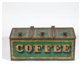 LOT 390 | PAINTED TOLE COFFEE CONTAINER | Coffee display made by Bartlett & Son, Welchback, Bristol,