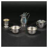 LOT 457 | (5PC) GEORG JENSEN & OTHER STERLING SILVER | Sterling silver table items, including a Geor