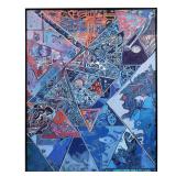 LOT 2 | MAE ALICE ENGRON (AMERICAN, 1933-2007) | Angles Acrylic on canvas 1942, signed with conjoine