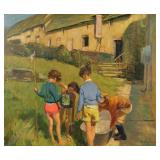 LOT 16 | HARRY (HAROLD) WALTON FRECKLETON (1890-1979) | A Fair Catch Oil on canvas Signed lower righ
