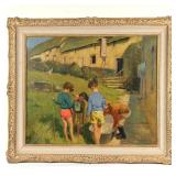 LOT 16 | HARRY (HAROLD) WALTON FRECKLETON (1890-1979) | A Fair Catch Oil on canvas Signed lower righ