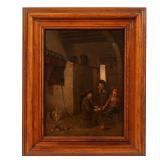 LOT 32 | DUTCH SCHOOL (17TH/18TH CENTURY) | Three figures in an interior Oil on panel Interior genre