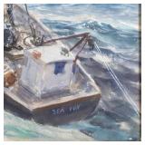 Sea Fox Watercolor on paper Signed lower right h. 15 w. 22 in. (sight) overall: 24-1/2 x 30-3/4 in. 