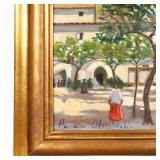 Oil on panel Signed lower left, inscribed "#32" and "102/17" on verso, possibly a view of Église de 