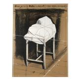 LOT 37 | CHRISTO & JEANNE-CLAUDE | Package on a Table, Project (S. 142) Collaged lithograph Lithogra