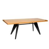 LOT 46 | JEAN PROUVE FOR VITRA ELM DINING TABLE | Tabletop finished in a smooth oak veneer over a bl