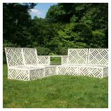 LOT 61 | (3PC) BEVERLY HILLS HOTEL PATIO LOUNGE CORNER UNIT | White powder coated zinc / aluminum, m