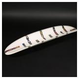 LOT 67 | MARTIN KREMER (AMERICAN, 21ST CENTURY) | White Ellipse Kiln formed glass Centerpiece of fus