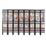 LOT 81 | CHINESE EIGHT-FOLD PORCELAIN SCREEN | Late Qing dynasty, 19th century, with 8 figural court