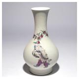 LOT 95 | RARE CHINESE BISCUIT & ENAMEL PORCELAIN VASE | Republic period or earlier, of bottle shape 
