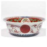 LOT 99 | CHINESE WUCAI PORCELAIN "SHOU" BOWL | Wanli six-character mark within a double circle, the 