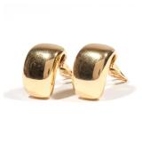 LOT 109 | PAIR CARTIER 18K GOLD EARRINGS | Yellow gold huggie earrings, each stamped and signed, dat
