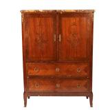 LOT 160 | LOUIS XVI-STYLE INLAID KINGWOOD CHIFFEROBE | Early 20th century, with marquetry and parque
