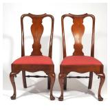 LOT 162 | PAIR QUEEN ANNE SIDE CHAIRS WITH C-SCROLLS | Boston, Mass., circa 1750, having taut bow cr