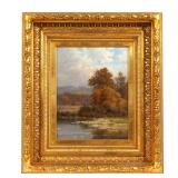 Oil on panel Including an autumnal scene signed lower right and dated "80", the other apparently uns