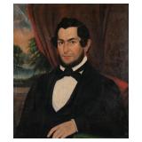 LOT 173 | AMERICAN SCHOOL (19TH CENTURY) | Portrait of a Gentleman Oil on canvas showing a gentleman
