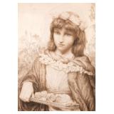 LOT 178 | HENRY RYLAND (UNITED KINGDOM, 1856-1924) | Dorothea and the Roses Gray wash on paper Signe
