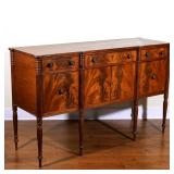 LOT 189 | FINE FEDERAL INLAID MAHOGANY SIDEBOARD | Late 18th/early 19th century, of small size and f