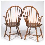 Probably New York City, each with arched crest continuing to shaped arms on ring and baluster uprigh